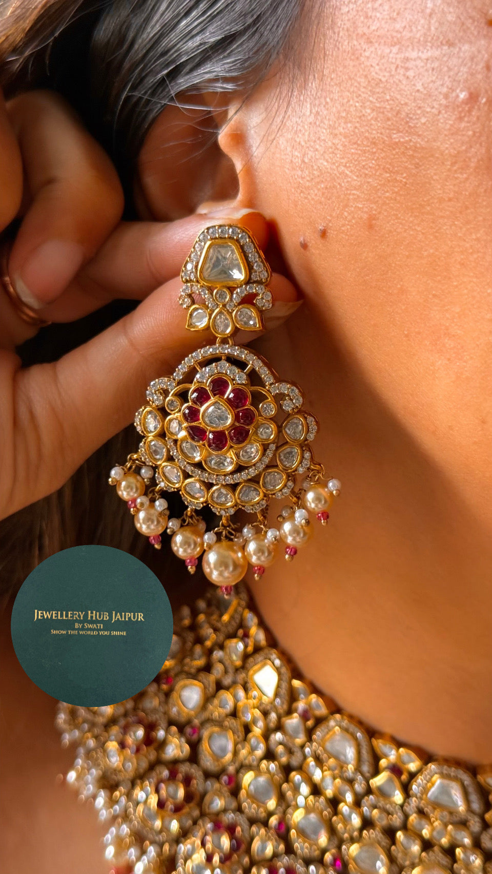 Heritage Ruby floral heritage bridal set