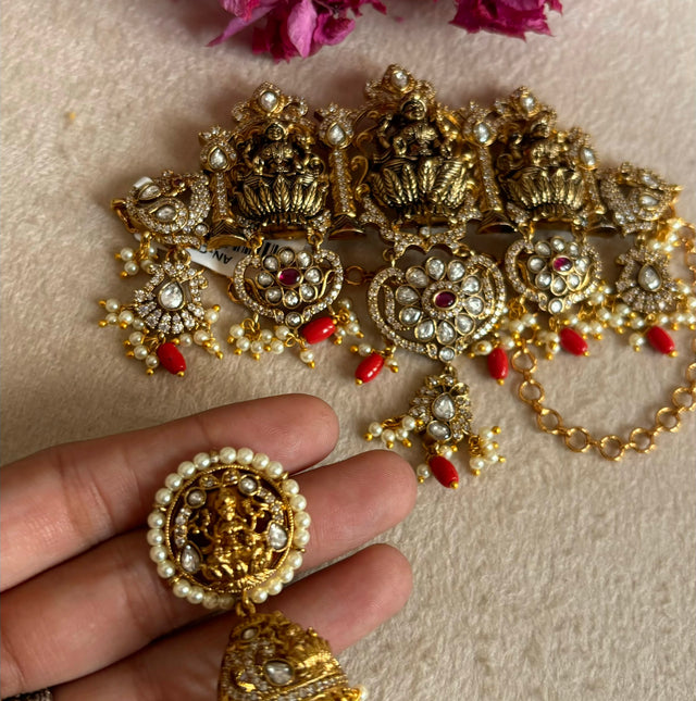 Temple jewellery with earrings