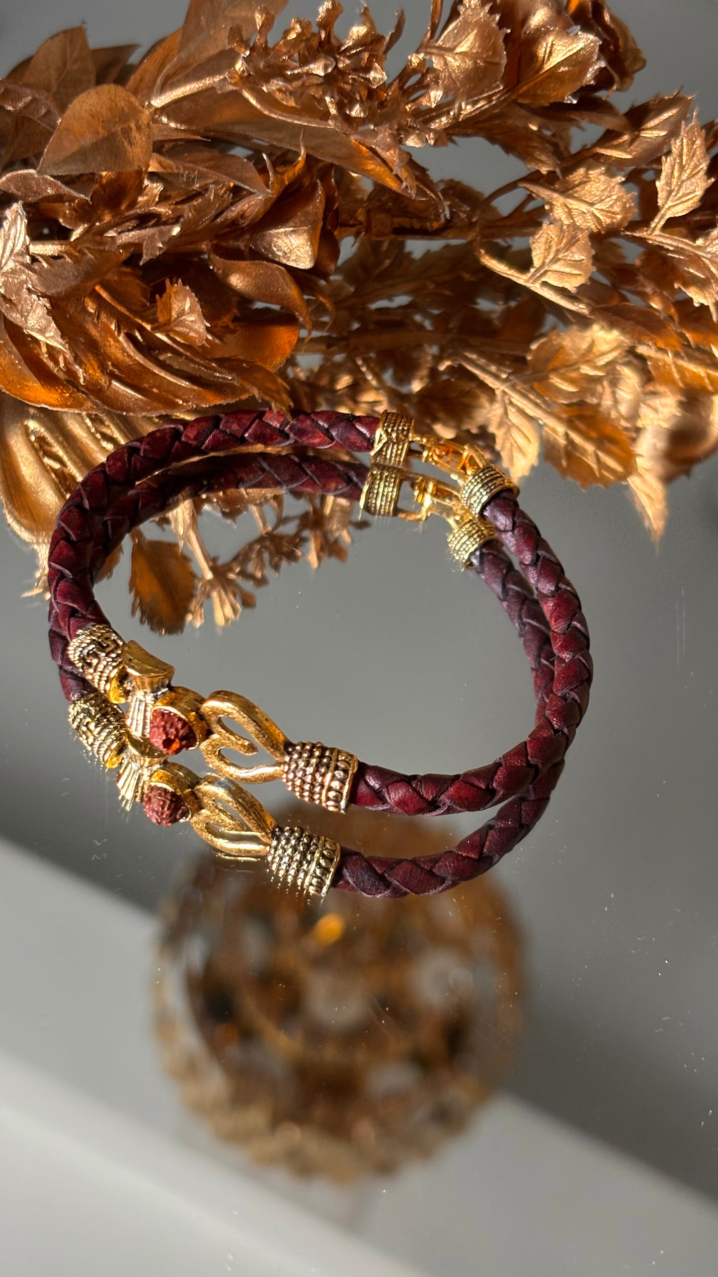 Lord Shiva inspired rudrakh rakhi bracelet ( shipping will be extra )
