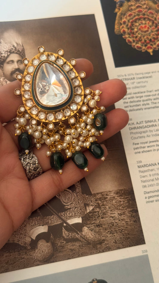 Uncut polki maangtika