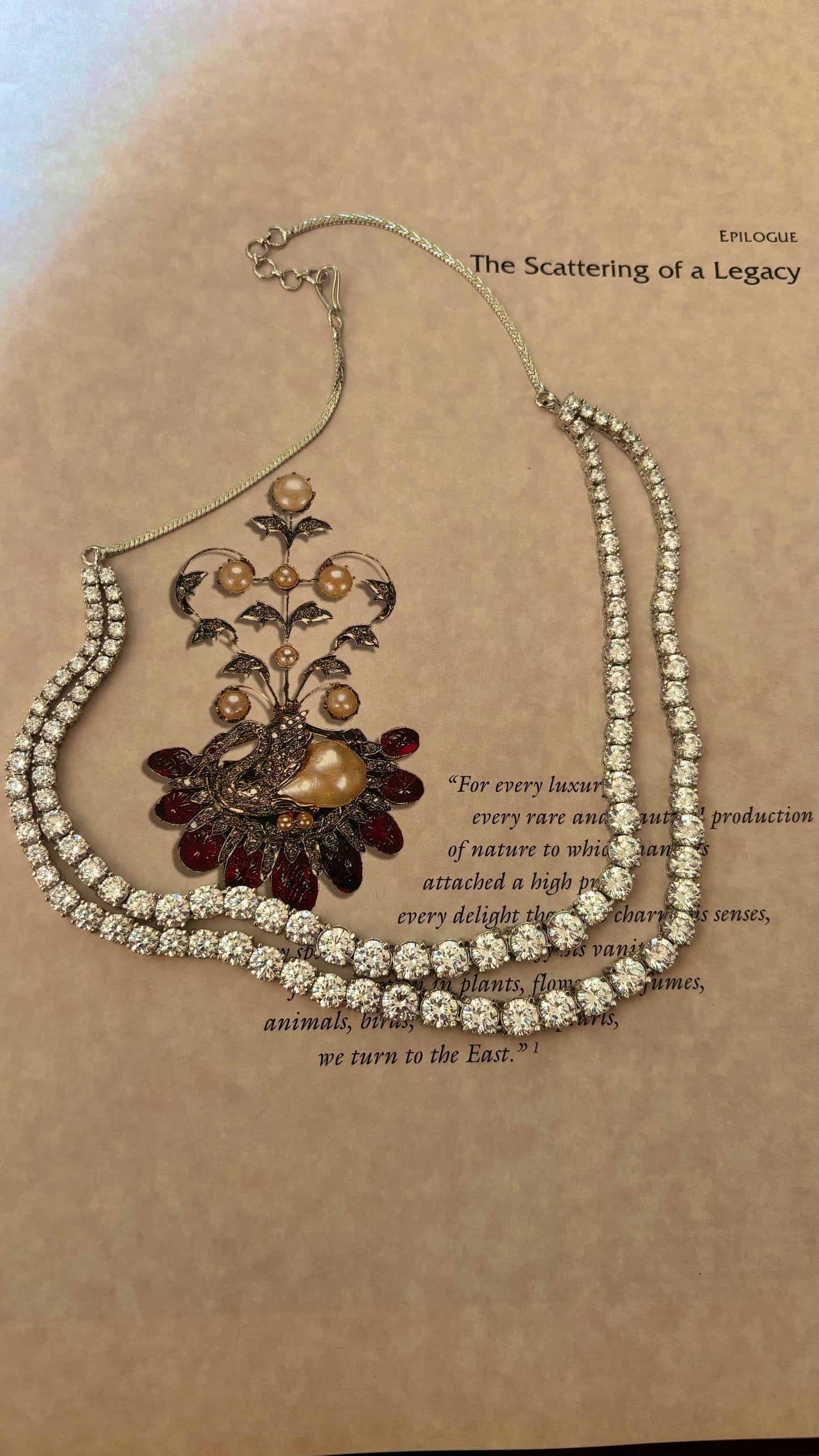 Dual layered diamond necklace