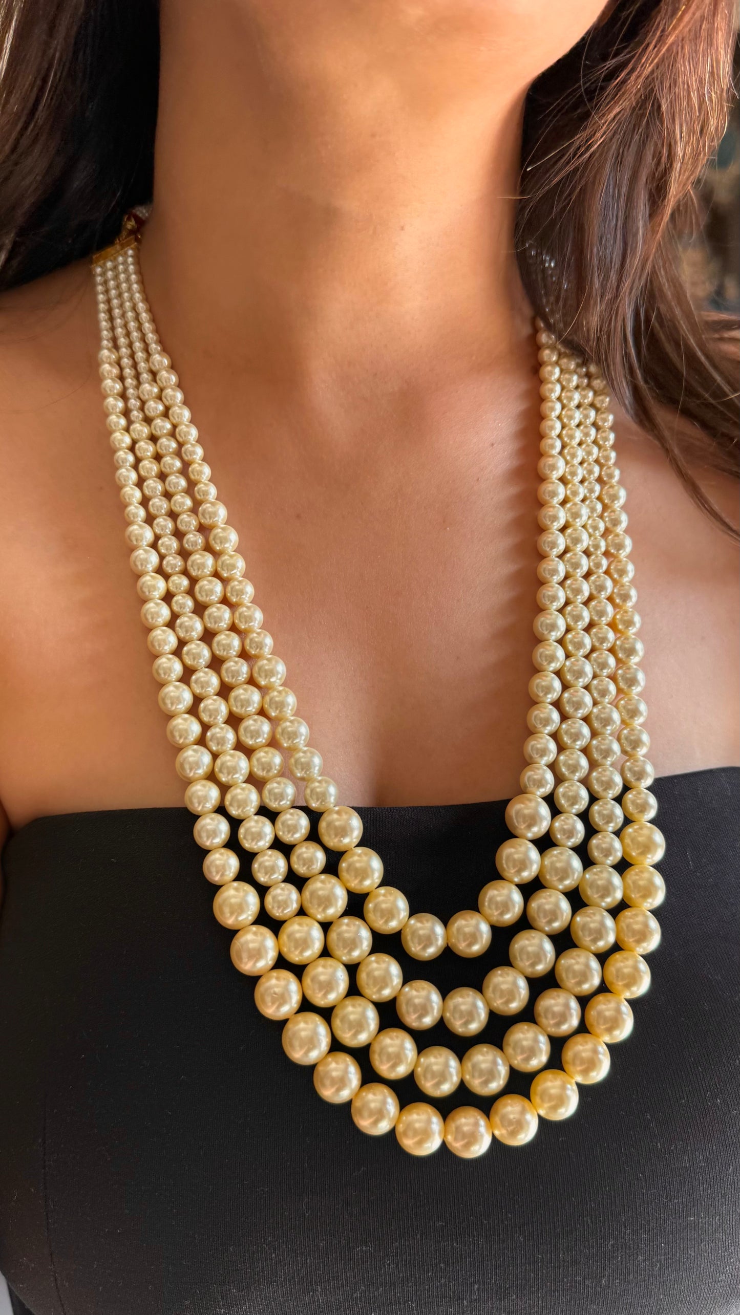 Four line pearl string (12 size pearl)