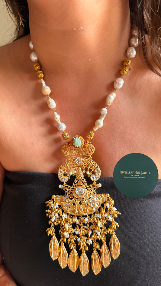 Amrapali inspired firoza pendant Necklace set