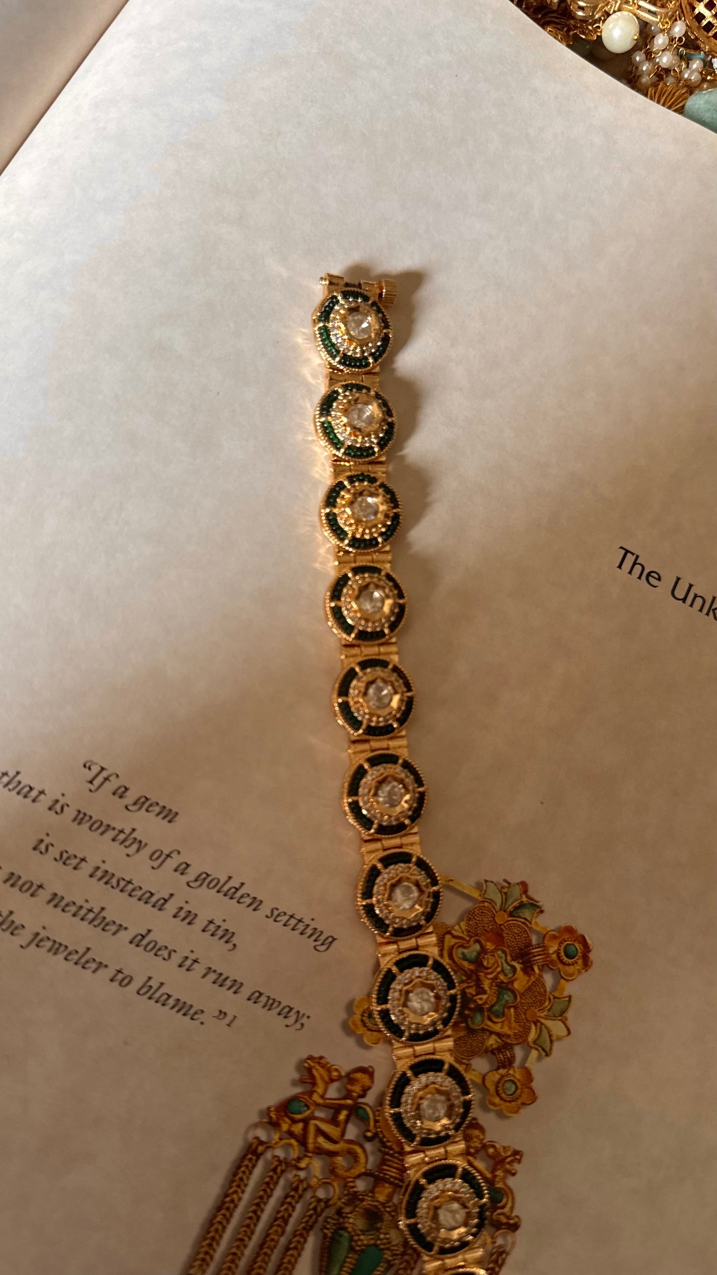 Emerald moissanite bracelet