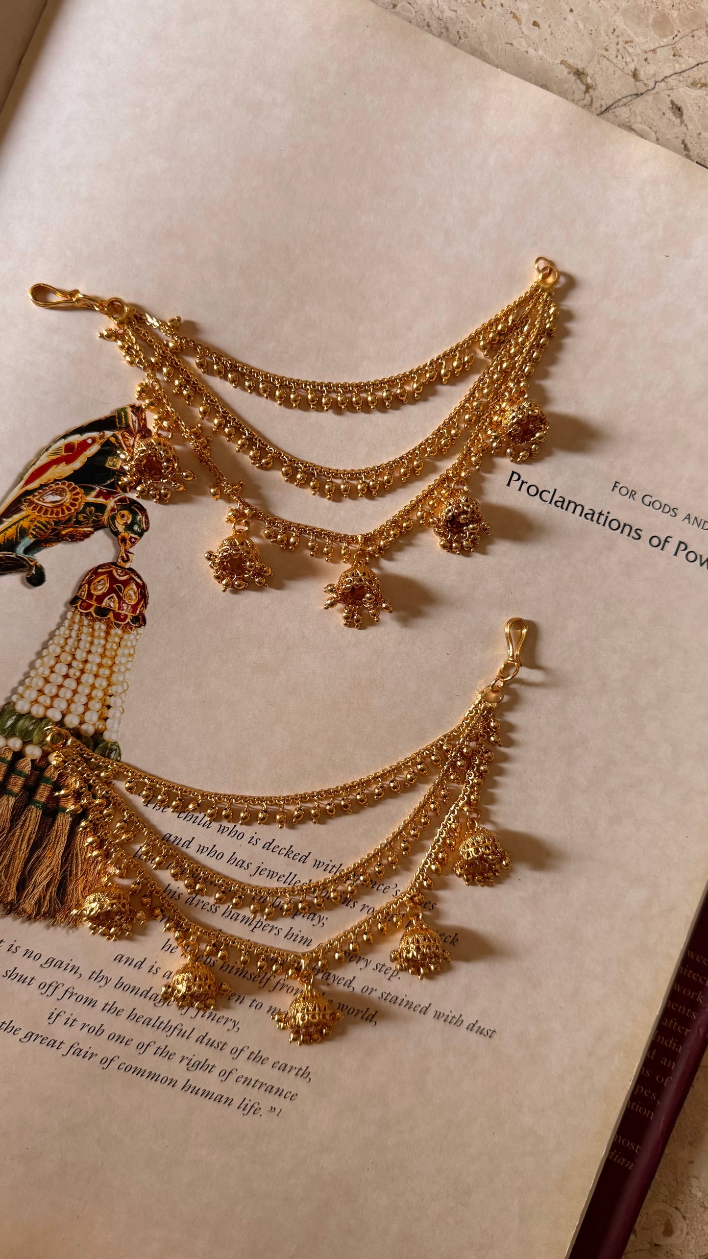 3 layer Jhumki detailing kaanchain