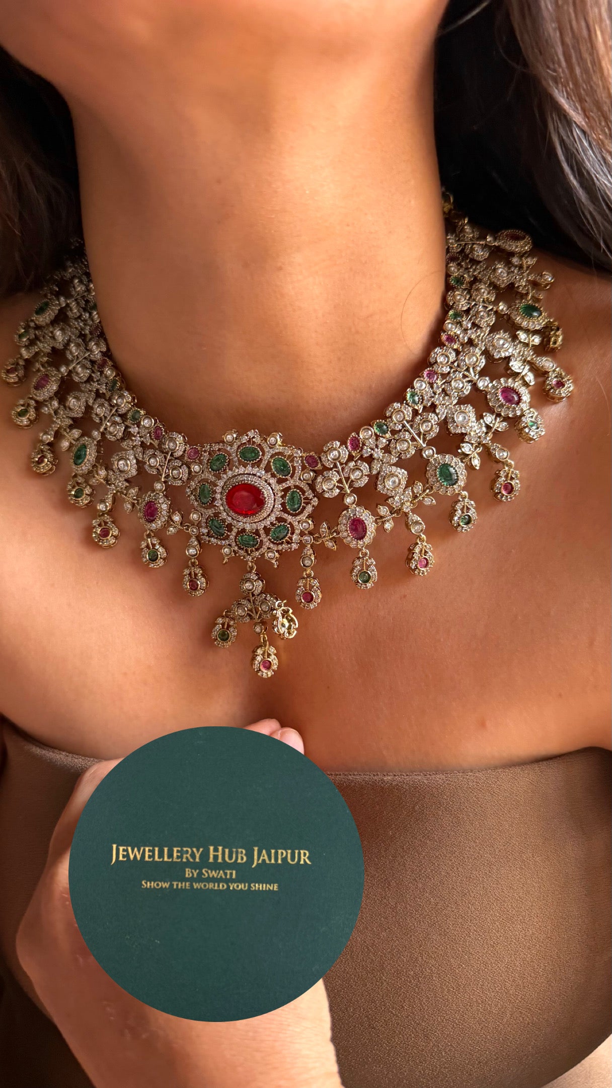 Anokhi floral designer collar Necklace