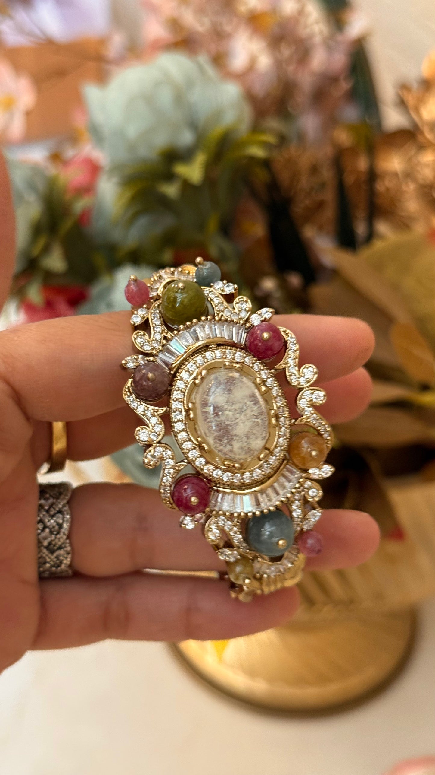 Natural stone sabya inspired designer bracelet