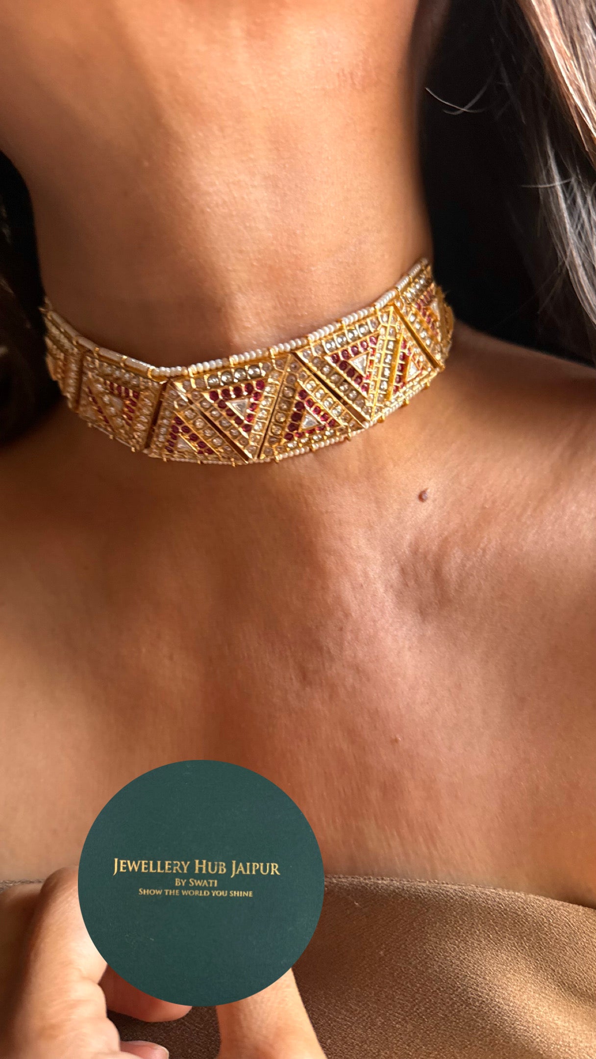 Paachi kundan ruby chik patti