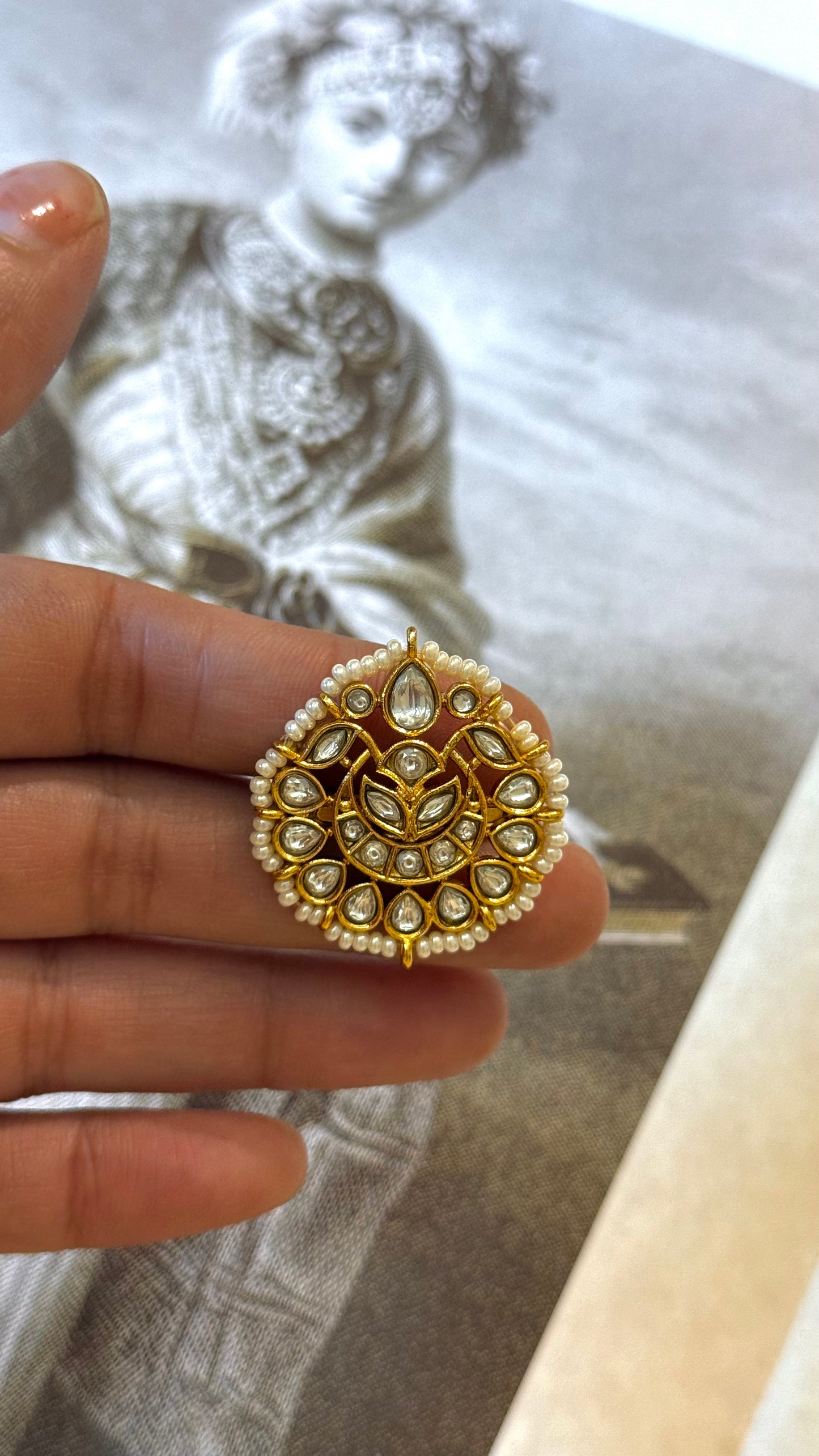 Polki nakshi ring