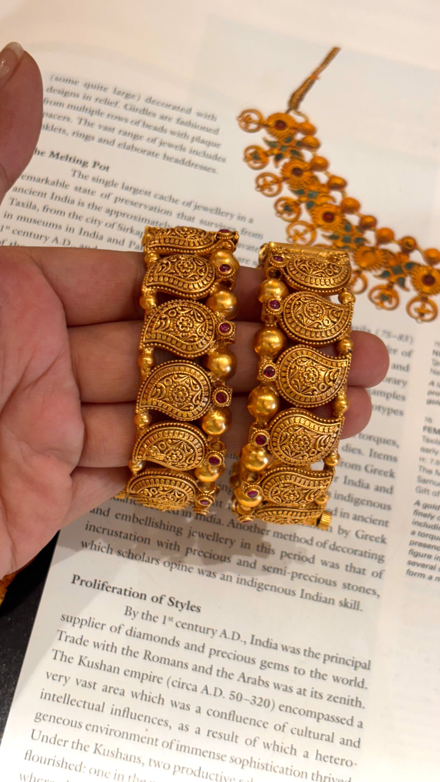 Ruby gold Rajwada bangles