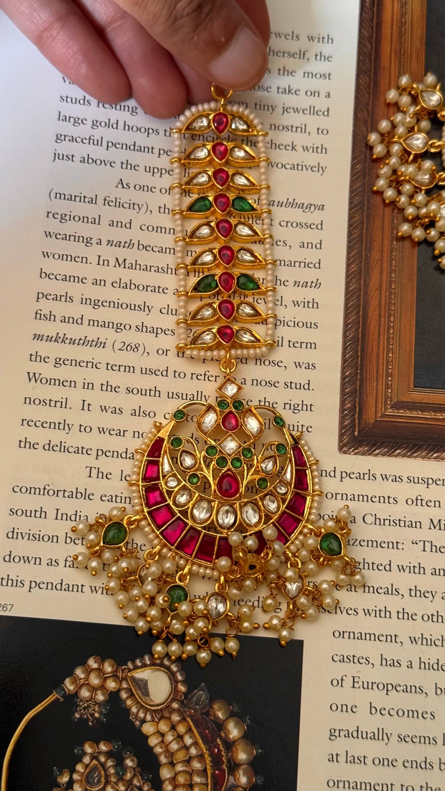 Ruby Paachi kundan chaandbali maangtikka