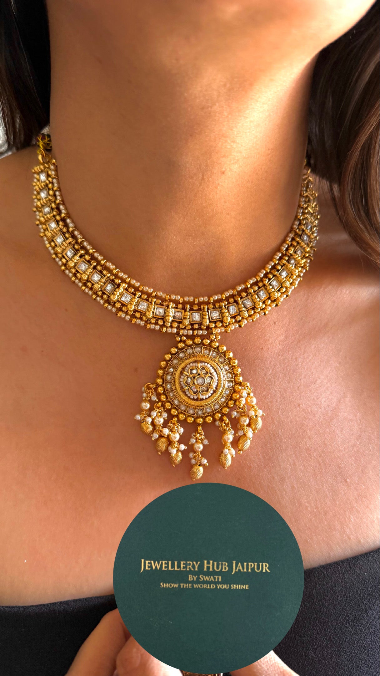 Pearl  Rajwada Collar necklace