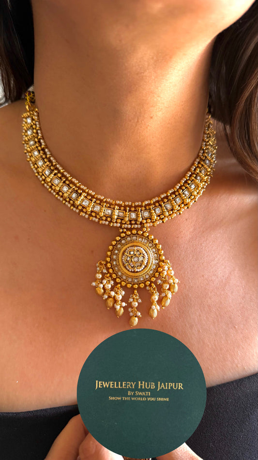 Pearl  Rajwada Collar necklace