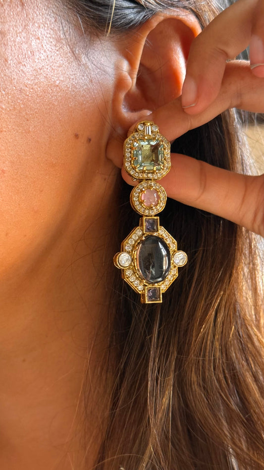 Sabhyasachi inspired
 doublet designer cocktail danglers
