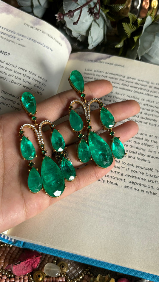 Emerald cocktail danglers
