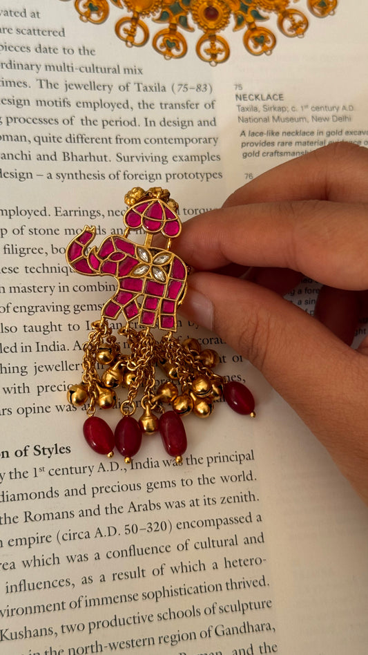 Chhatrapati Gajanand paachi kundan heritage ring