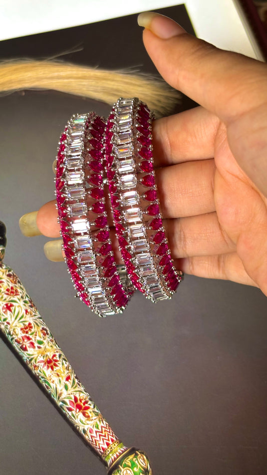 Ranipink cz elara diamond bangles