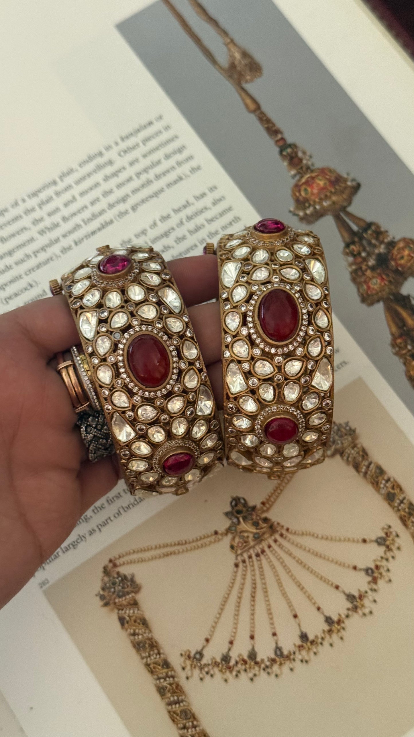 Ruby polki bangles