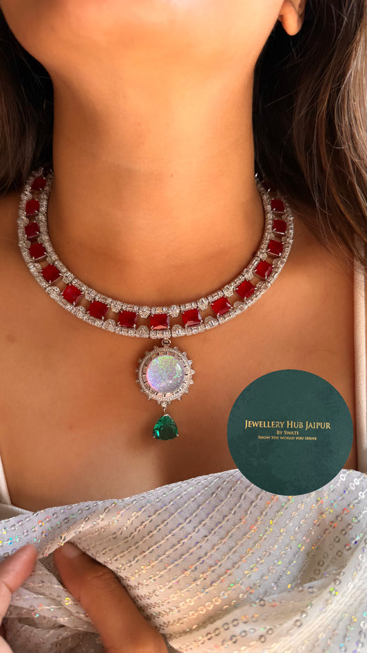 Bvlgari inspired diamond necklace (detachable l)