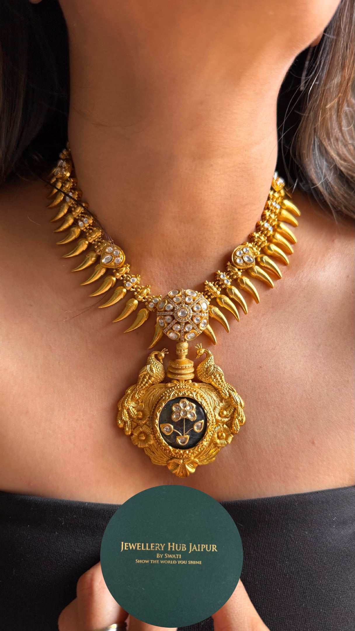 Swarna mayur kundan royal amrapali Necklace