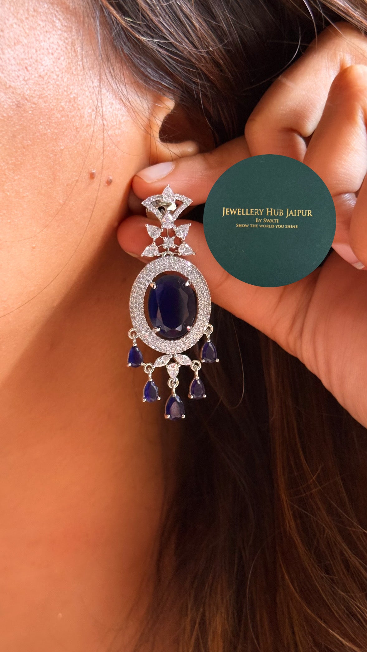 Sapphire doublet cz diamond choker set