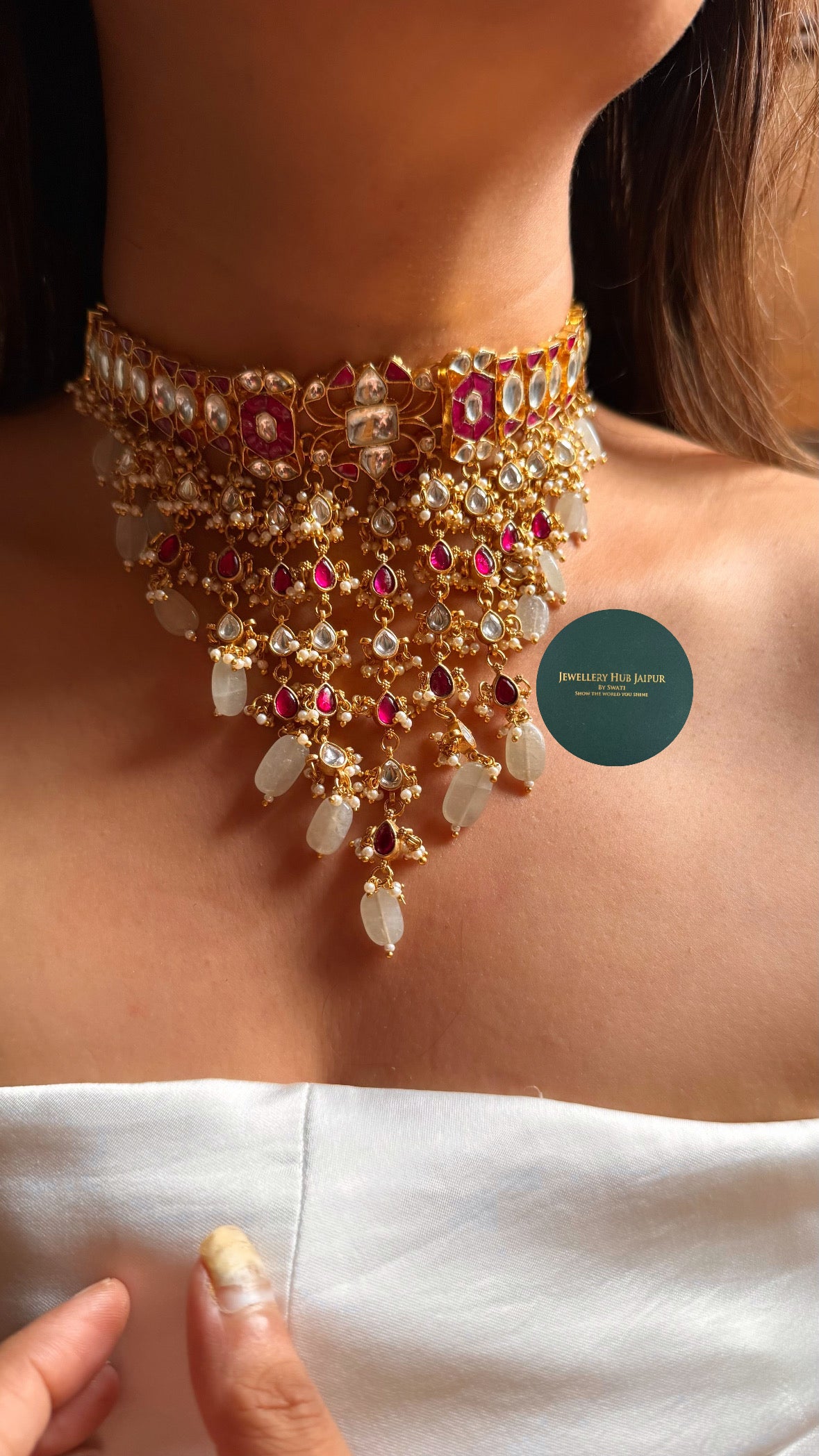 Royal petal Kundan choker set