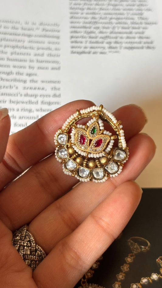 Emerald & ruby rajwada Ring