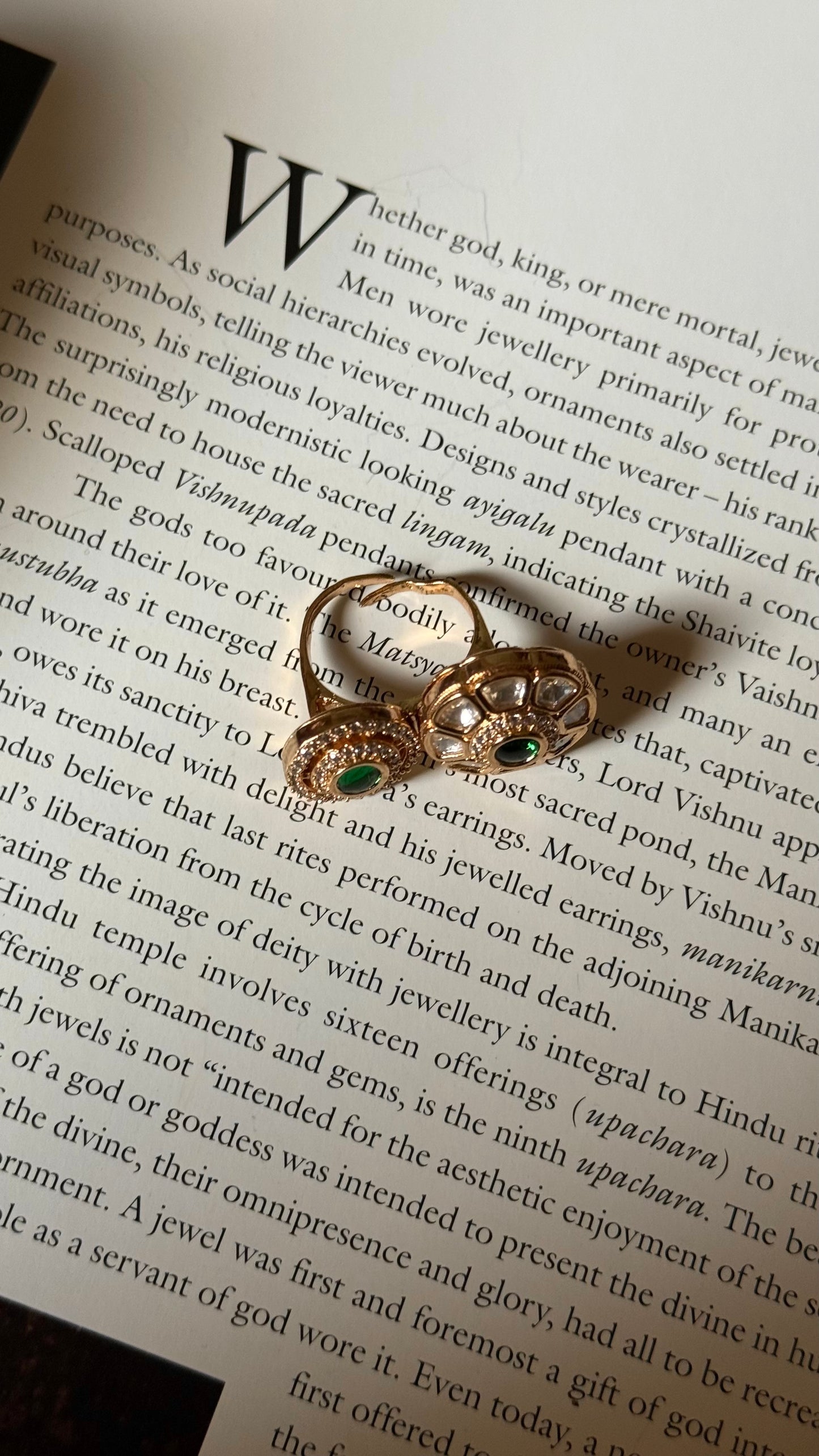 Emerald moissanite adjustable ring