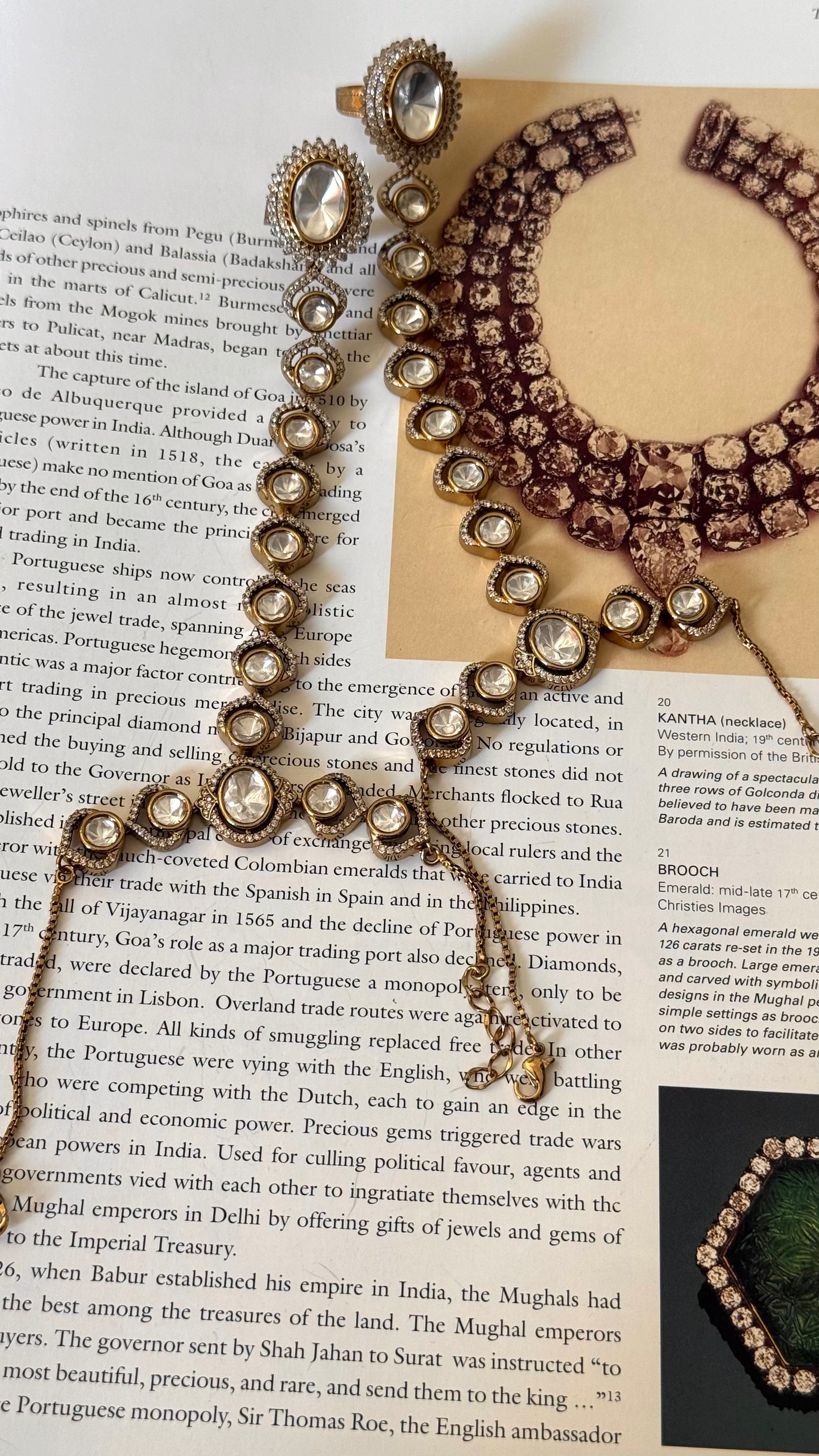 victorian polki haathphool