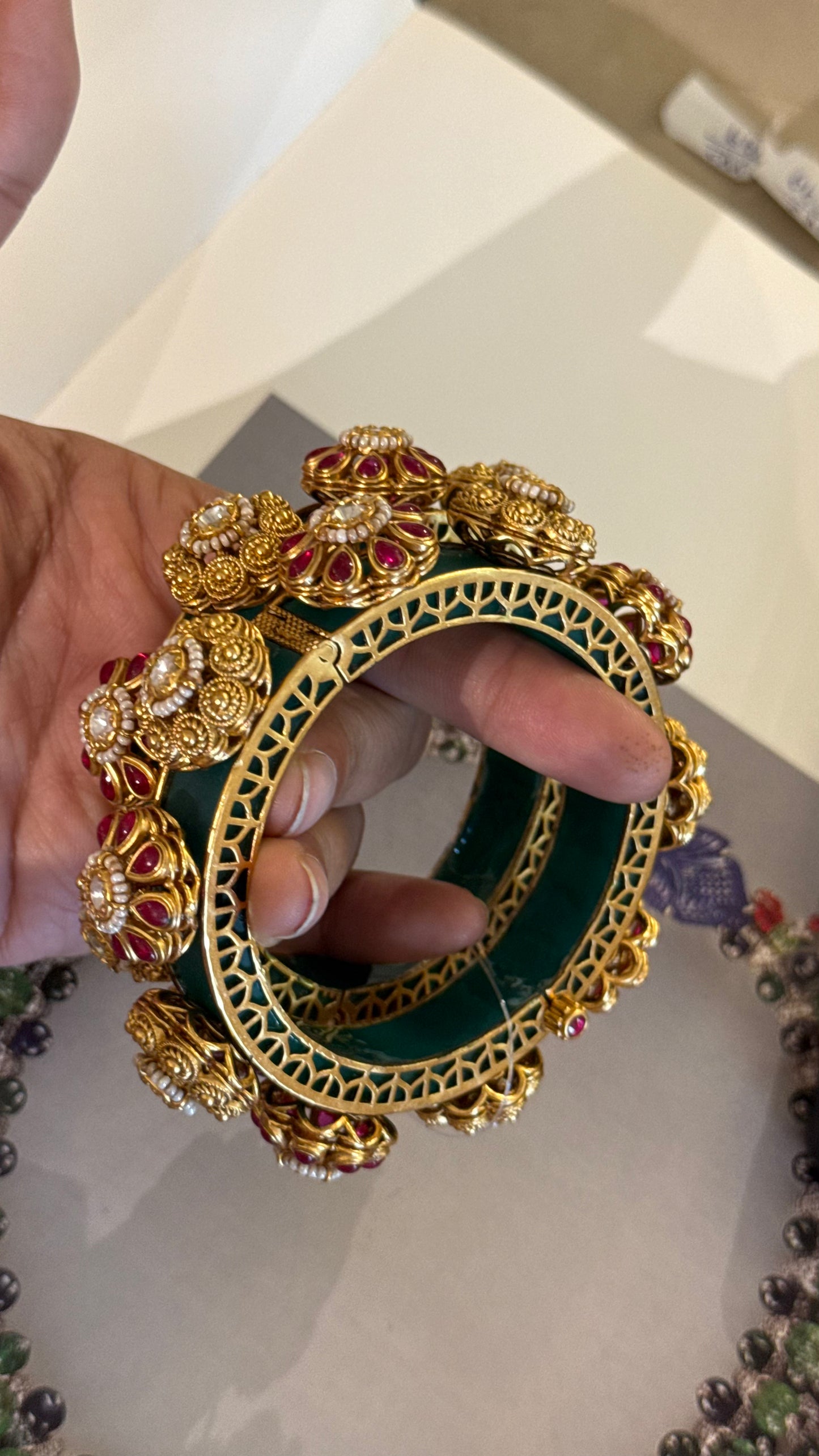 Emerald & Ruby Royal Heritage bangles