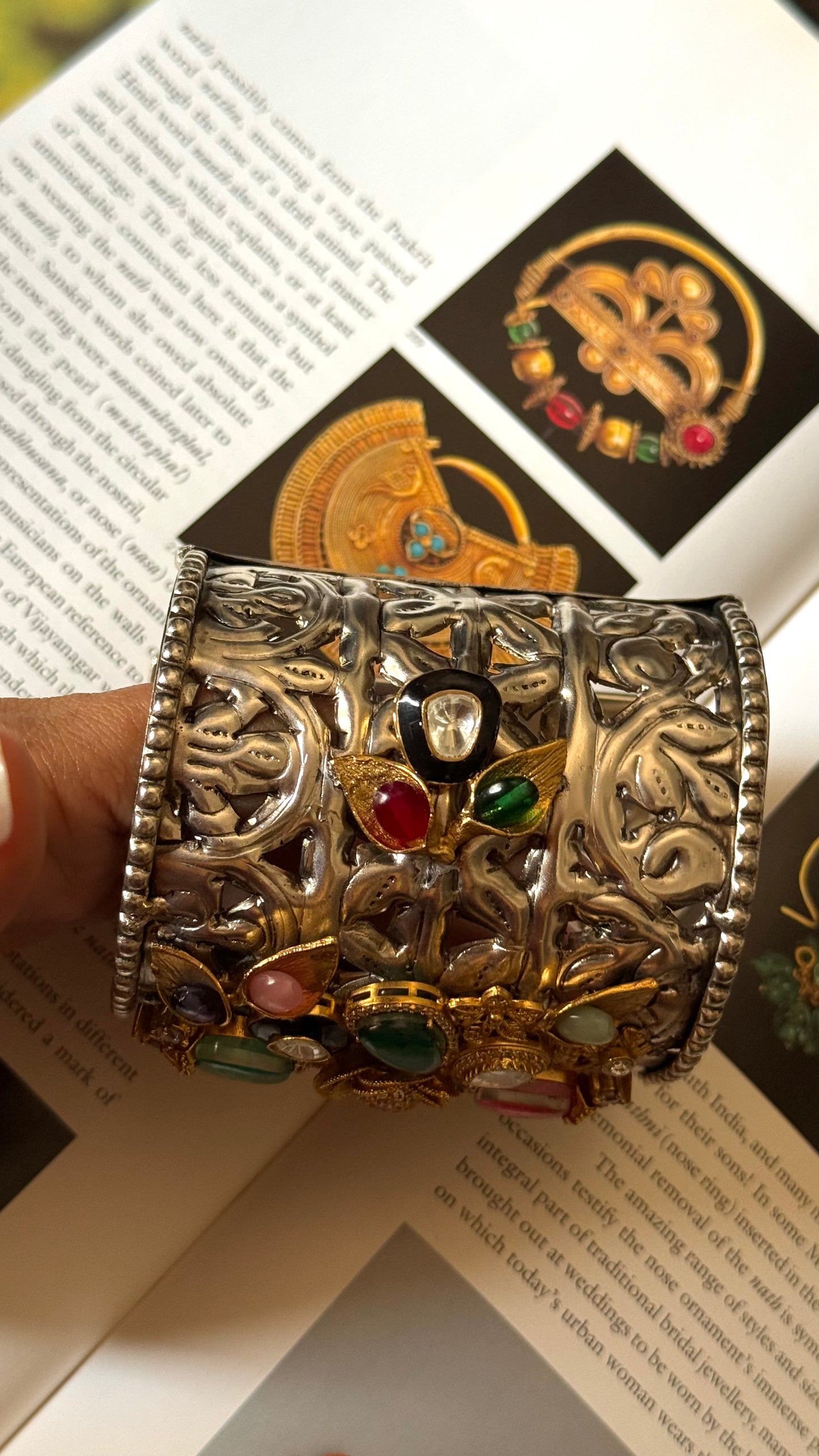 Bohemian designer box polki bracelet