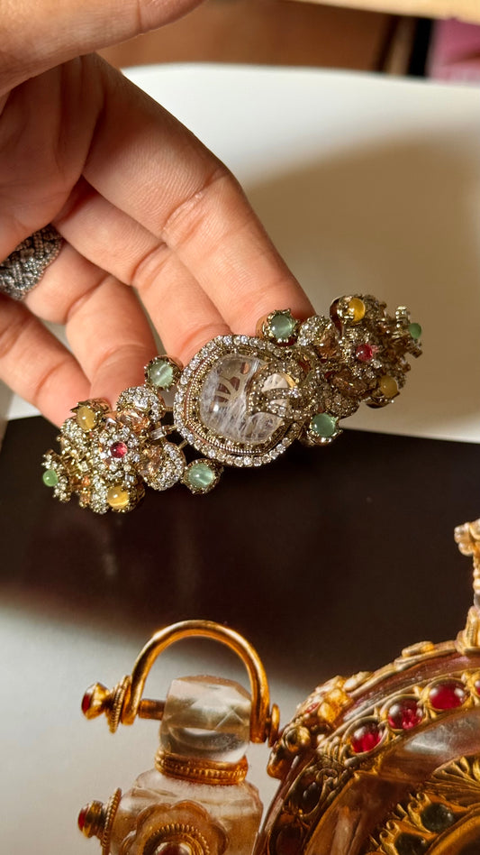 Navratna doublet moissanite bracelet