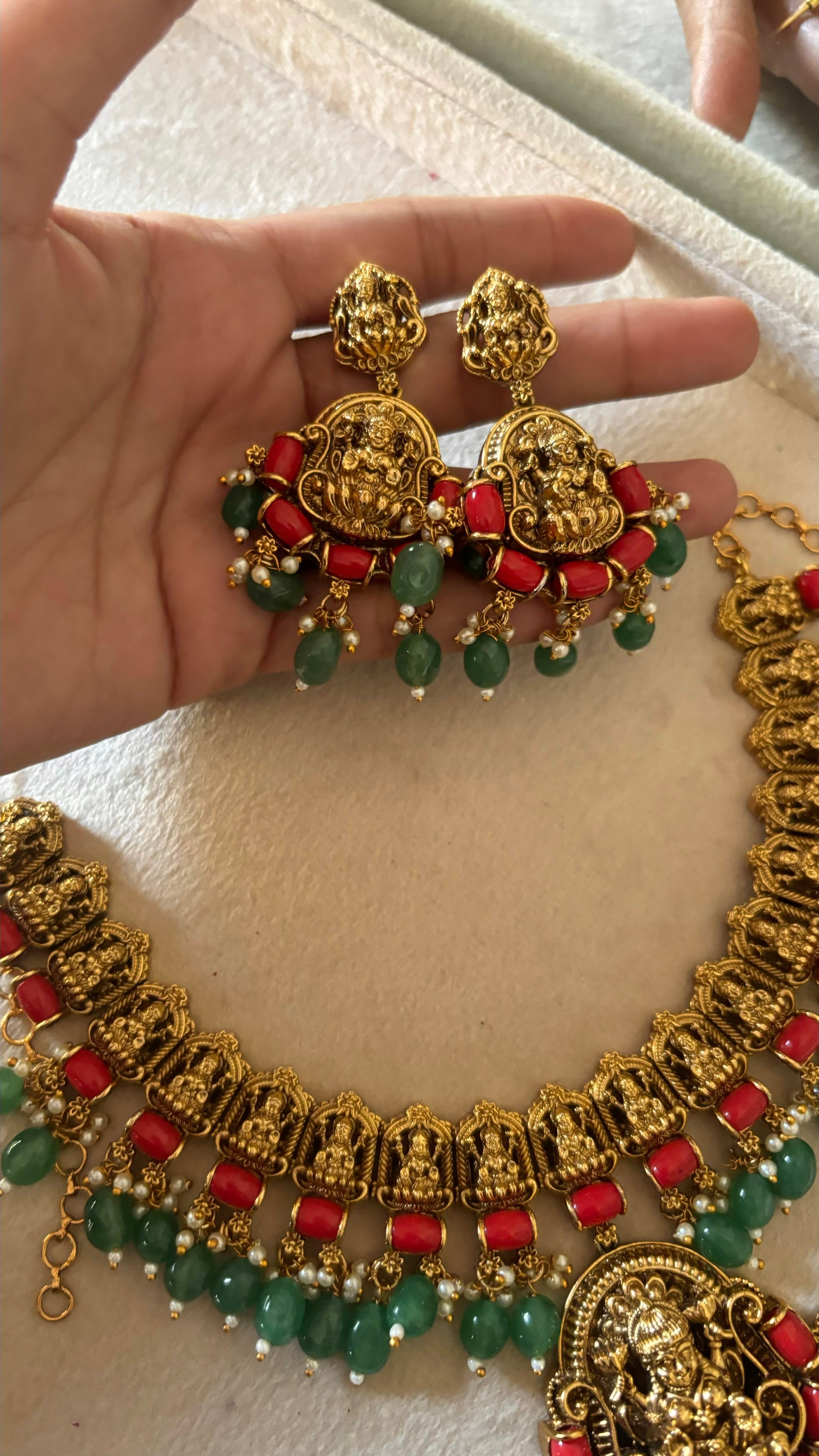 Temple jewellery with earrings