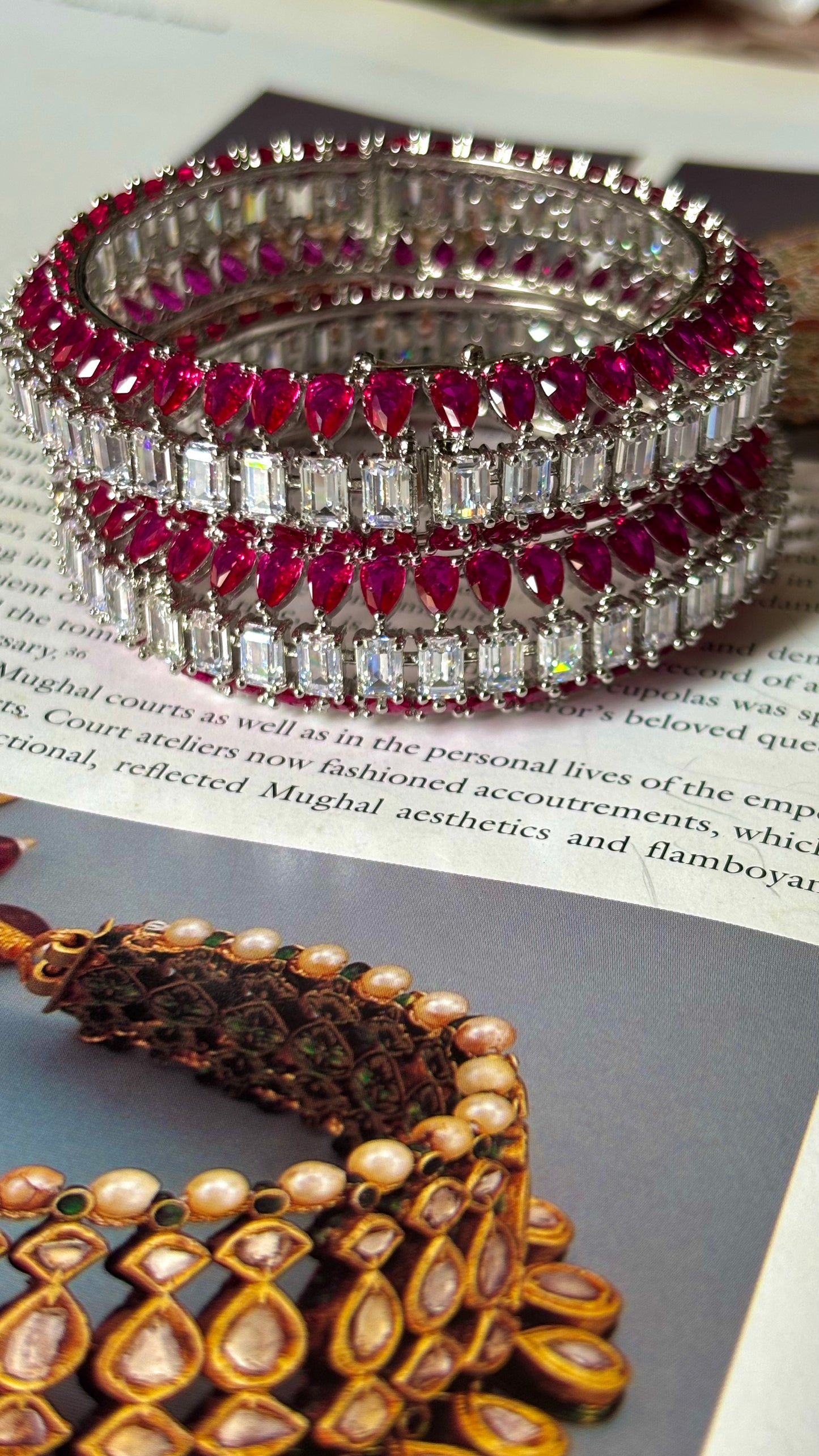 Ranipink cz elara diamond bangles