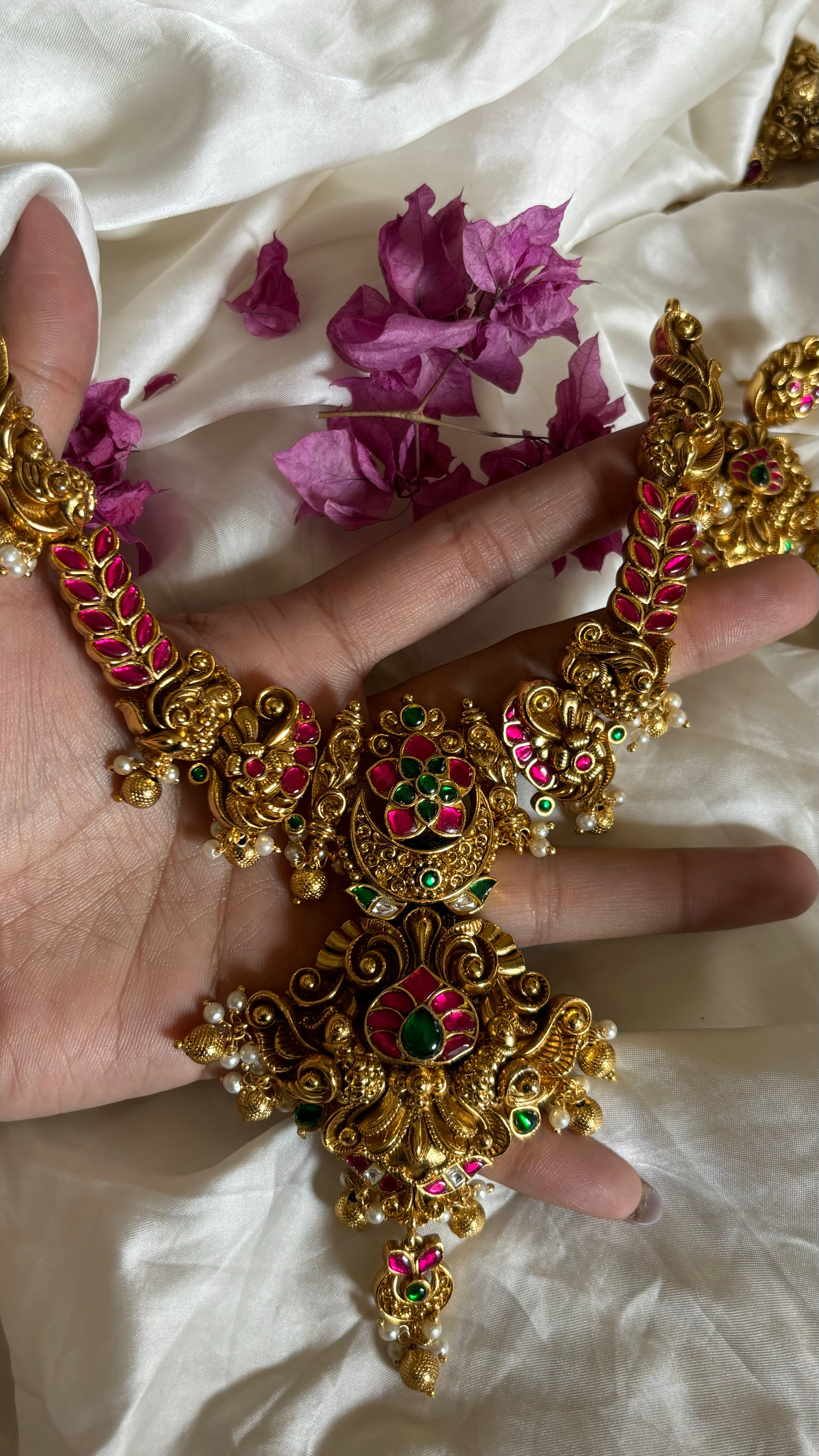 Temple jewellery with earrings