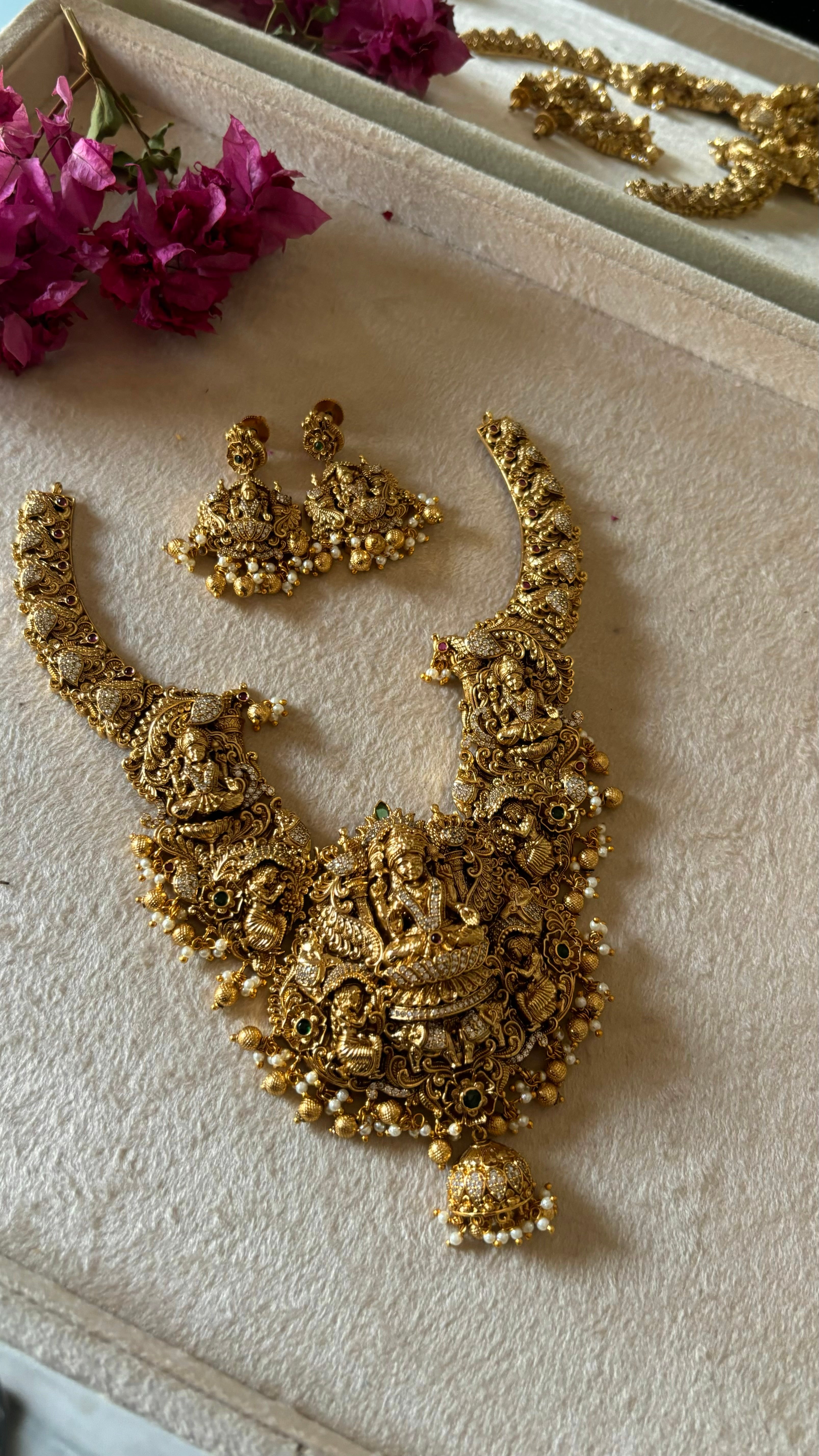 Temple jewellery with earrings