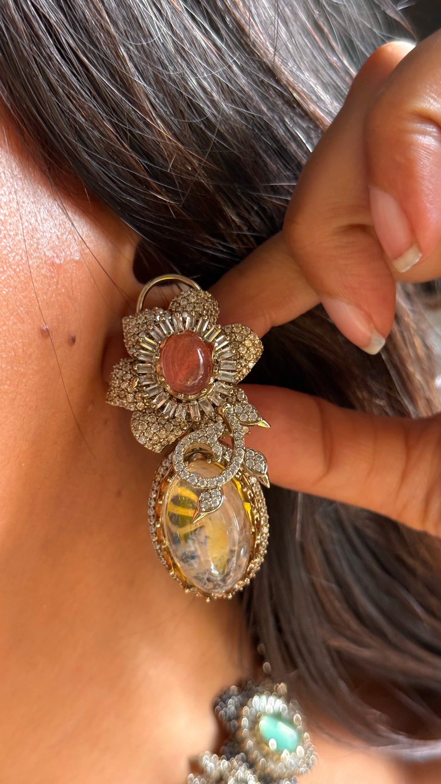 Vintage sabyasachi inspired designer navratna Necklace