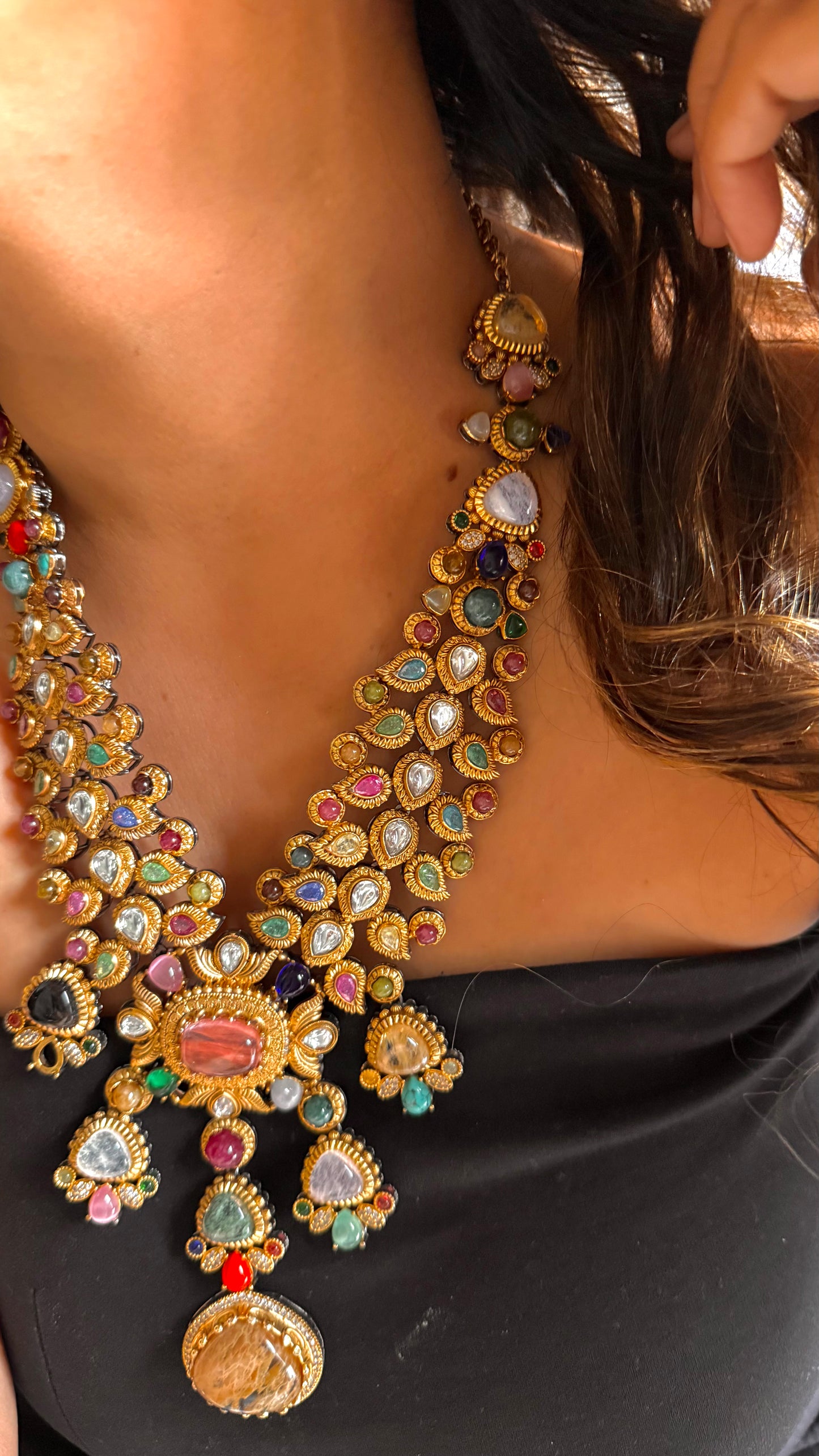 Sabya inspired Designer cocktail Necklace