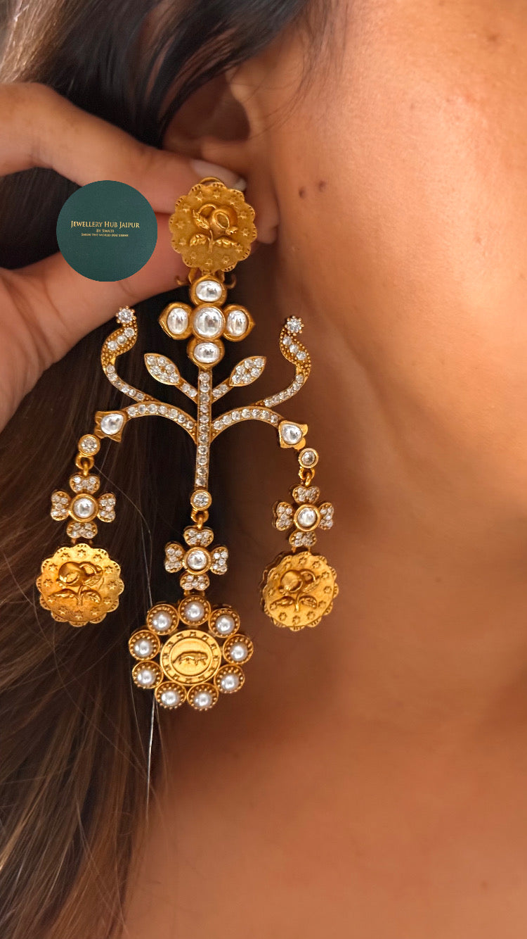 Sabyasachi inspired moissanite danglers