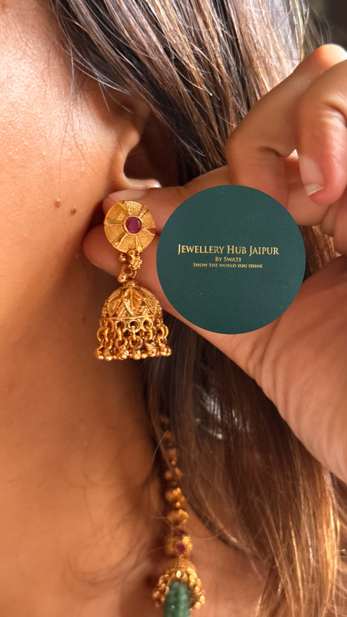 Jhumka style rajwada string   Set