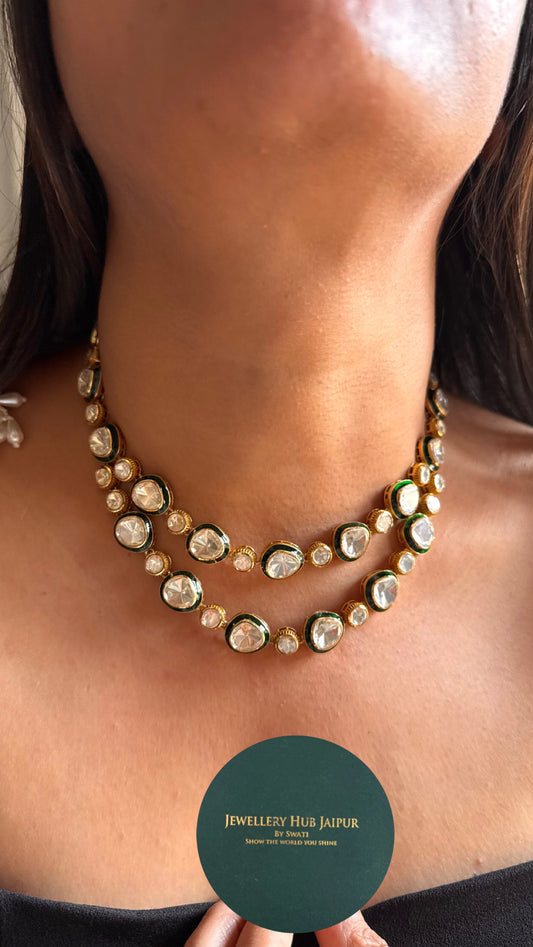 Meenakari duall line Necklace