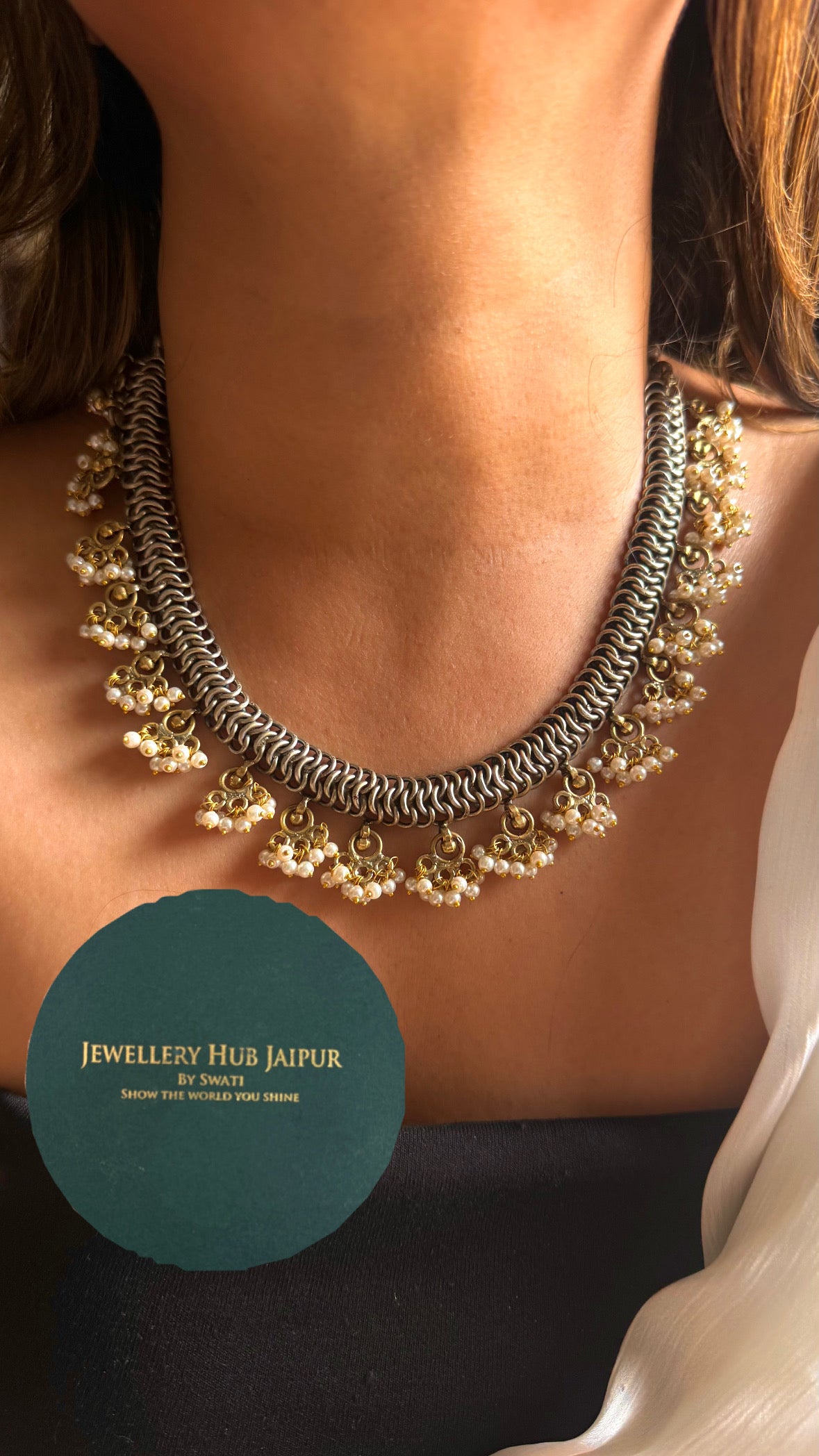 Tribal khasi Vintage Pearl Collar Necklace
