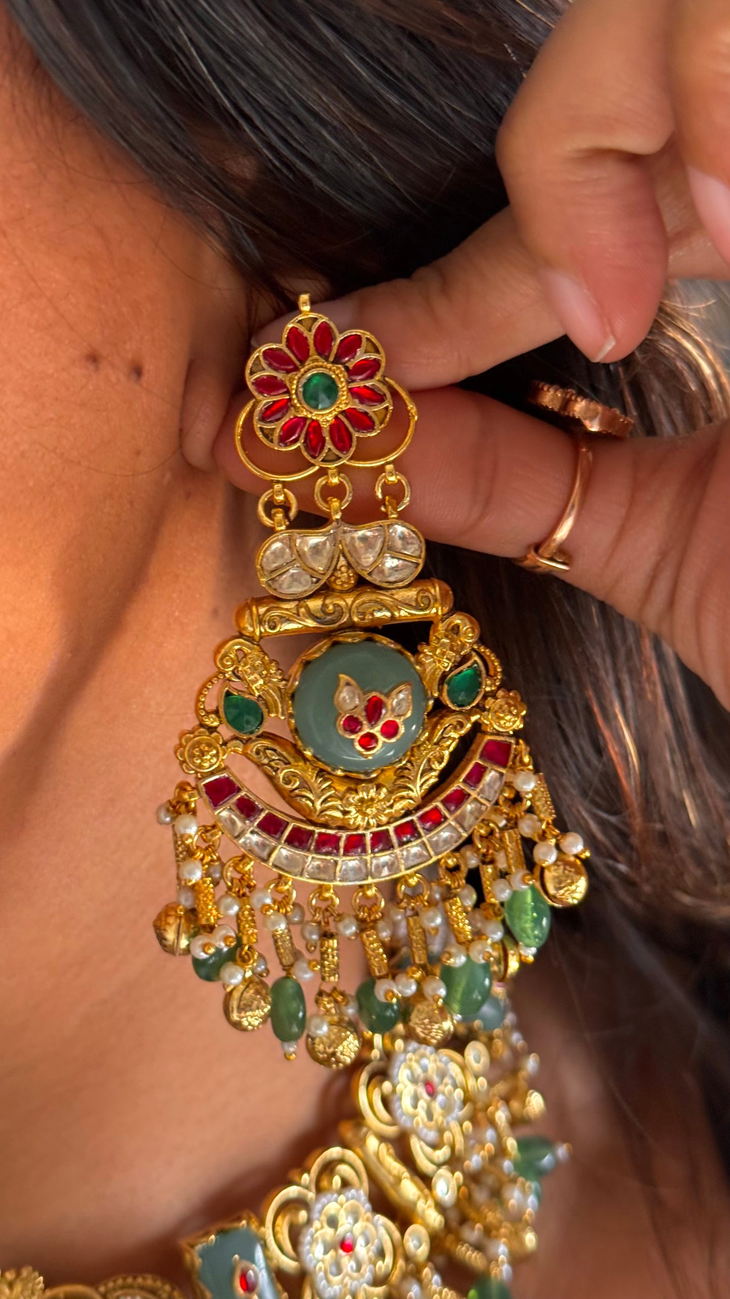 Mint heritage polki rajwadi necklace