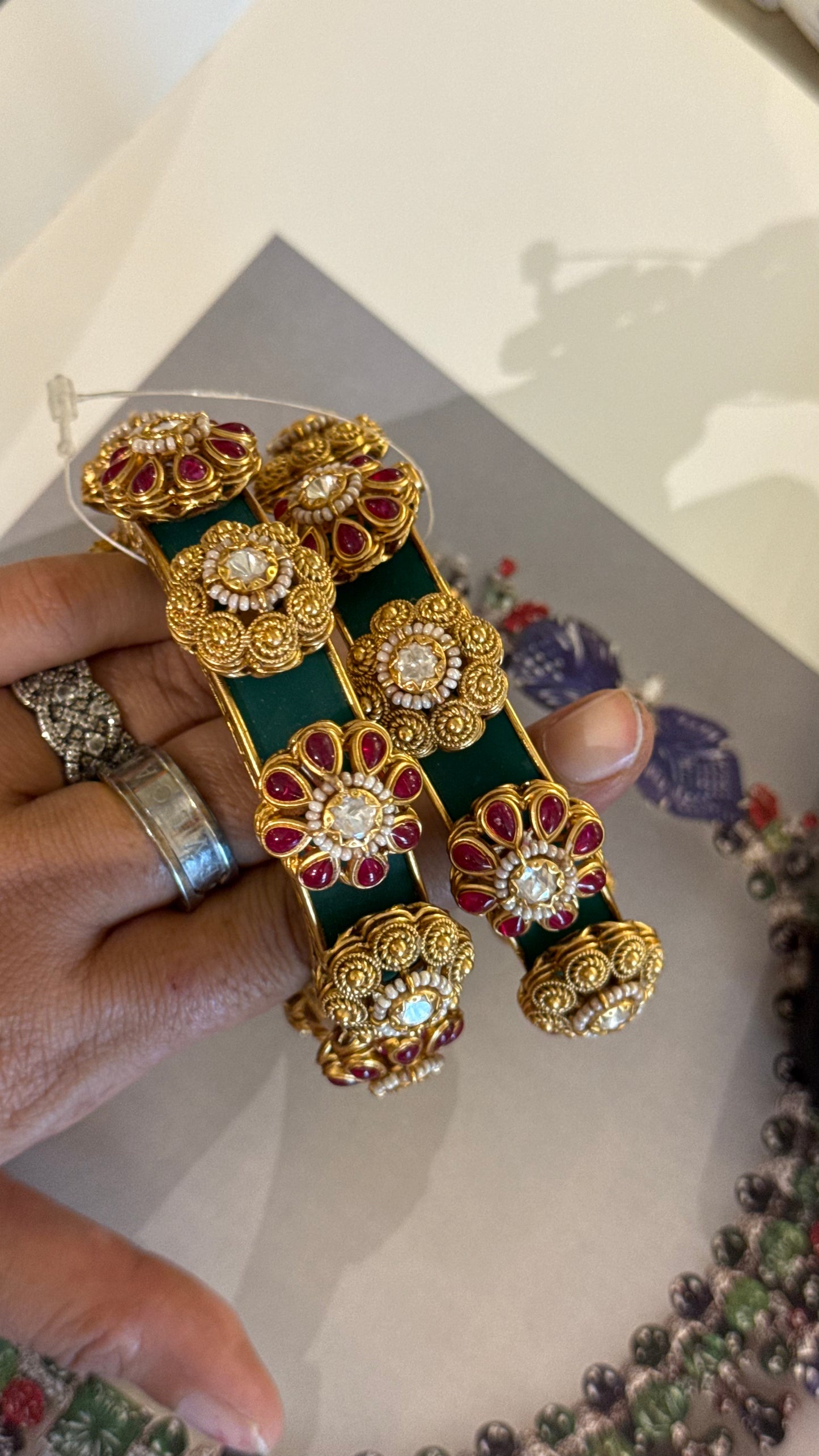 Emerald & Ruby Royal Heritage bangles