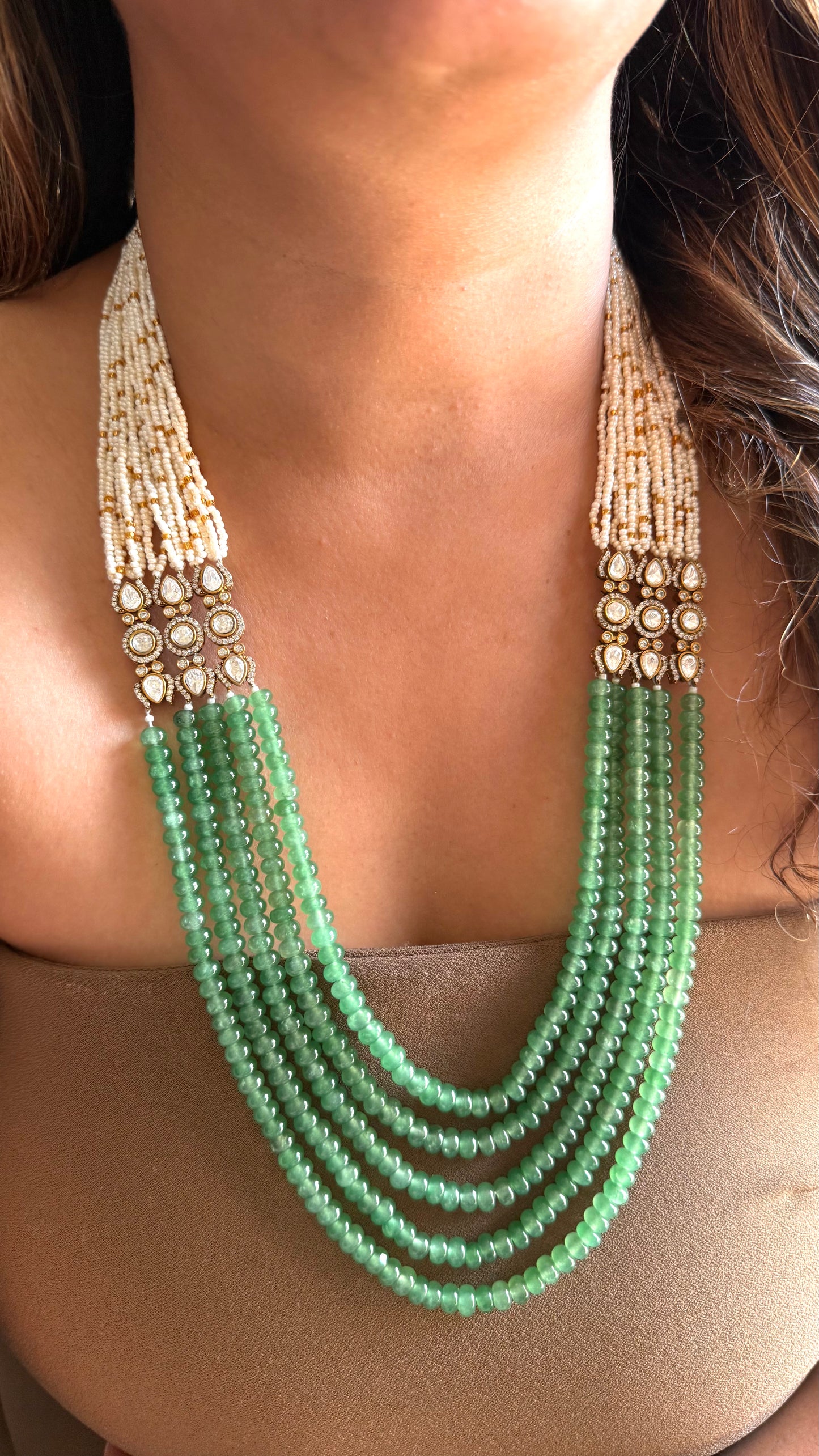 Mint & Pearl victorian Necklace