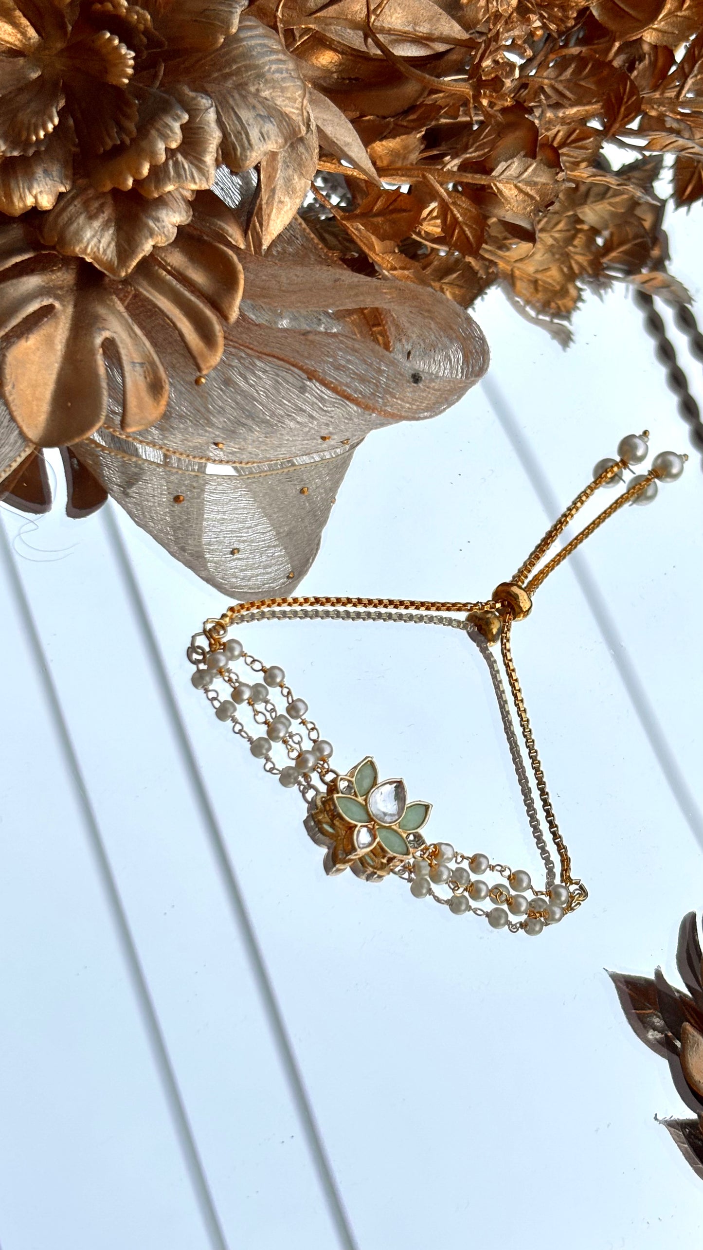 Mint Lotus inspired rakhi