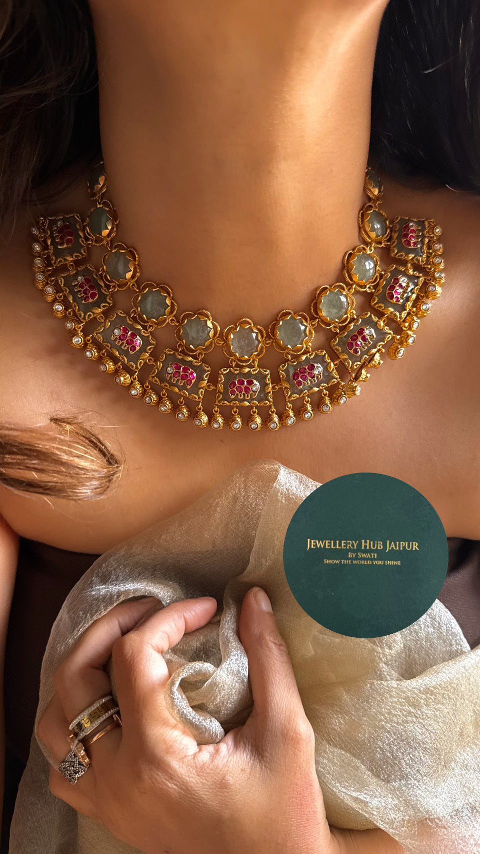 Amrapali gajanand mint designer necklace