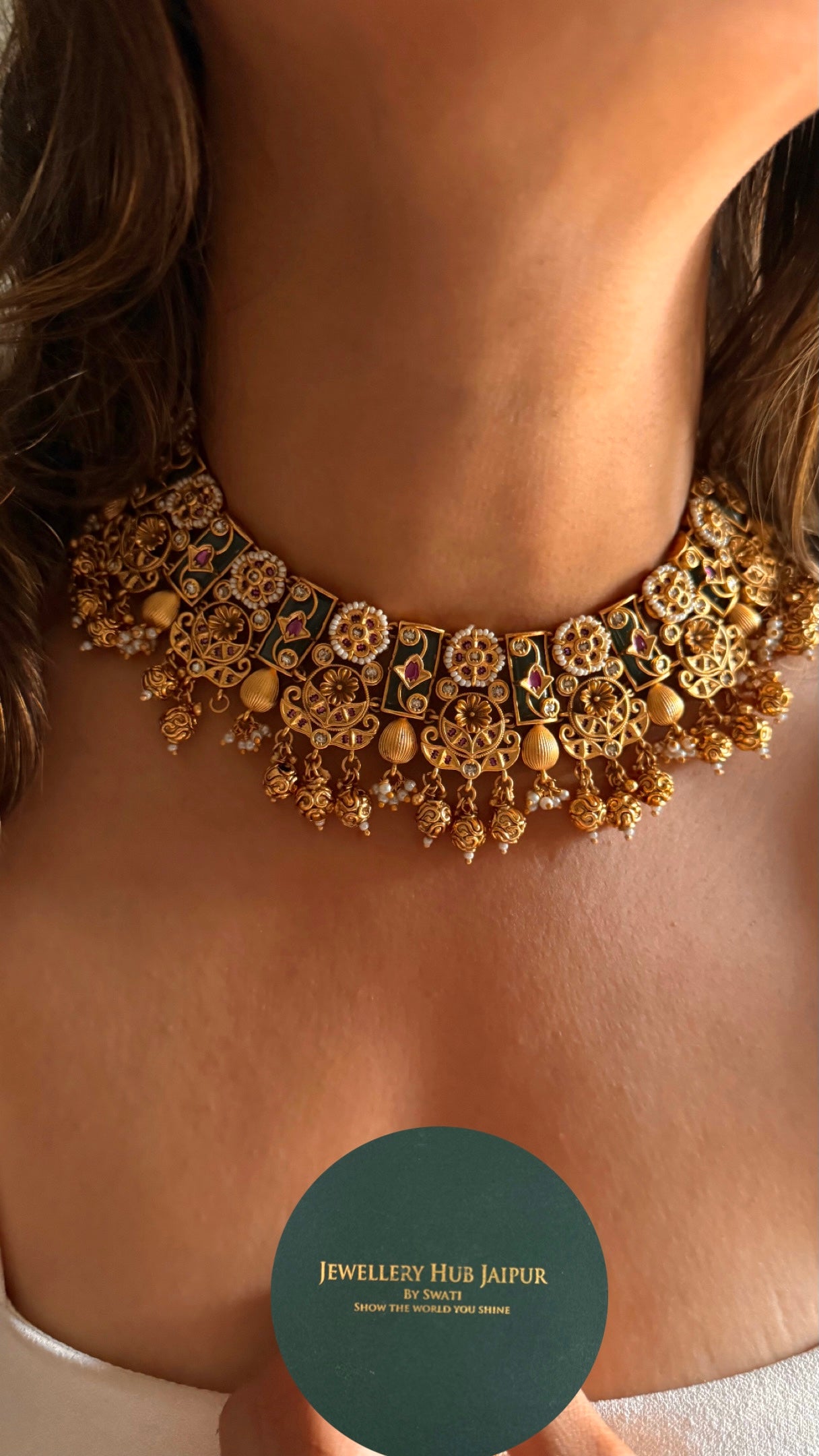 Heritage floral nakashi rajwada gold Necklace