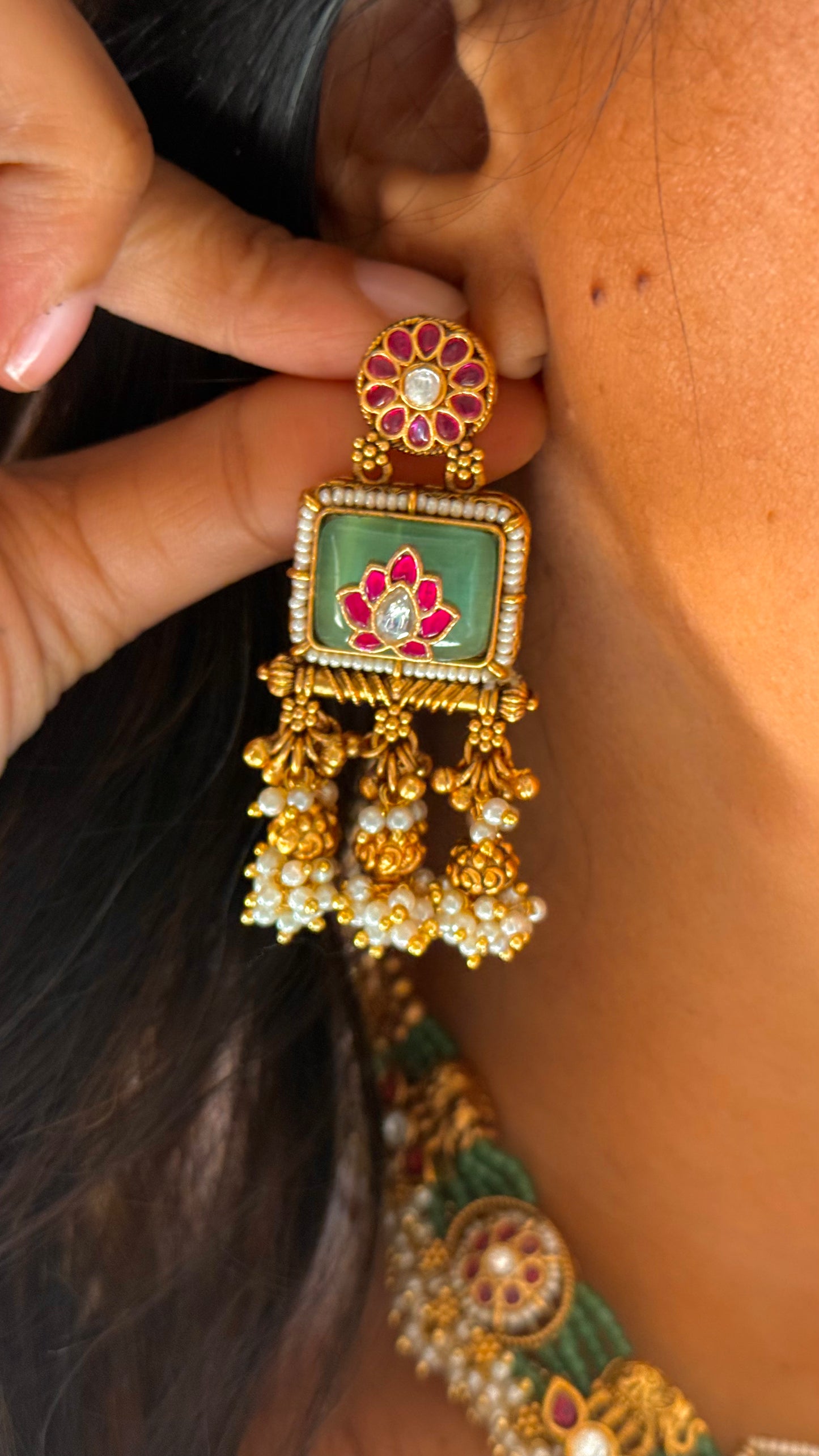 Royal heritage necklace with inlay designer nakashee