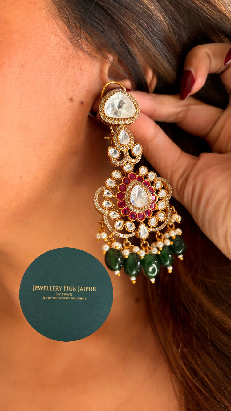 Arunya moissanite bridal choker necklace set